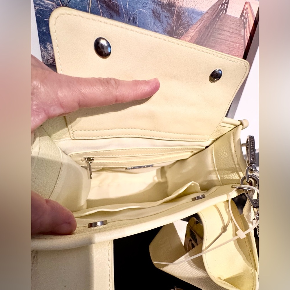 Steve Madden Lemon Yellow Mini Tote with Card Case - Picture 7 of 16